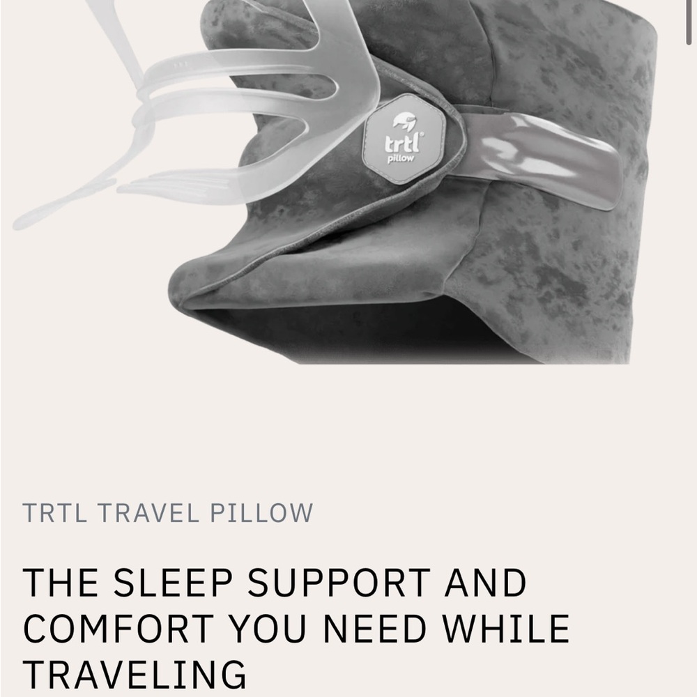 Trtl Gray Travel Pillow